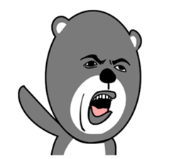 weird face Bear Sticker sticker #7912159
