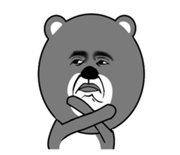 weird face Bear Sticker sticker #7912161