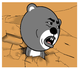 weird face Bear Sticker sticker #7912167