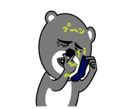 weird face Bear Sticker sticker #7912168