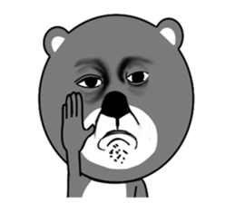 weird face Bear Sticker sticker #7912169