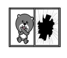 weird face Bear Sticker sticker #7912178