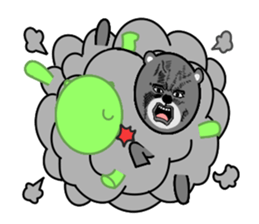 weird face Bear Sticker sticker #7912179