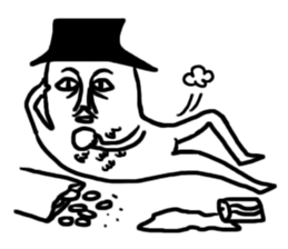 Funny sweet potato uncle sticker #7914288
