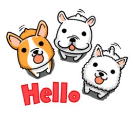 Hello!puppies! sticker #7914700