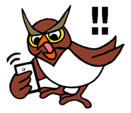 Little Bull dog & Owl Owl Best friends 2 sticker #7915020