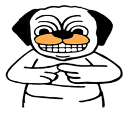 Little Bull dog & Owl Owl Best friends 2 sticker #7915022