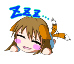 Girls of an animal sticker #7915426