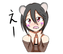 Girls of an animal sticker #7915445