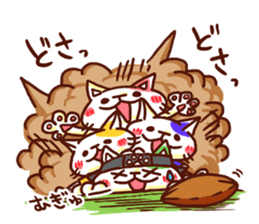 the pad of cat @ Rugby sticker #7915507