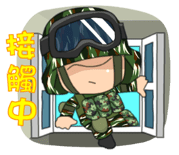 Taiwan Cute Marine corps Daily sticker #7916503