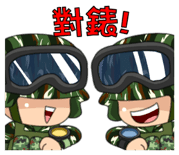 Taiwan Cute Marine corps Daily sticker #7916505