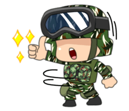 Taiwan Cute Marine corps Daily sticker #7916514