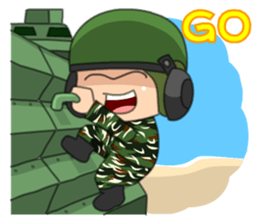 Taiwan Cute Marine corps Daily sticker #7916515