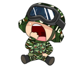 Taiwan Cute Marine corps Daily sticker #7916516