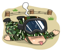 Taiwan Cute Marine corps Daily sticker #7916522