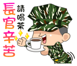 Taiwan Cute Marine corps Daily sticker #7916523