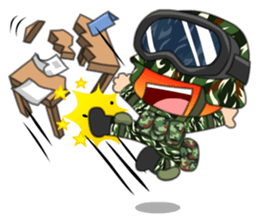 Taiwan Cute Marine corps Daily sticker #7916528