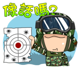 Taiwan Cute Marine corps Daily sticker #7916529