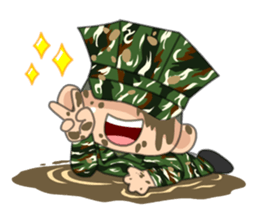 Taiwan Cute Marine corps Daily sticker #7916537