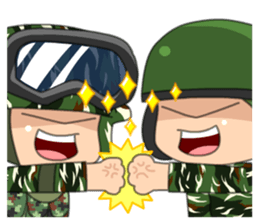 Taiwan Cute Marine corps Daily sticker #7916538