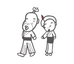 old man and old woman. sticker #7916938