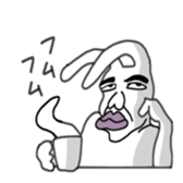 not cute Rabbit boy sticker #7917060