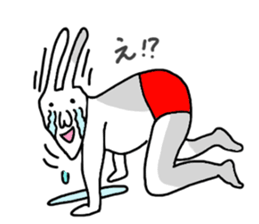 not cute Rabbit boy sticker #7917071