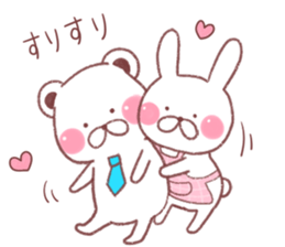 rabbit and bear ver1 sticker #7917848