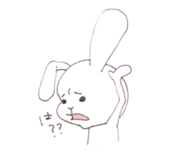 The name of rabbit is Usakichi. sticker #7918519