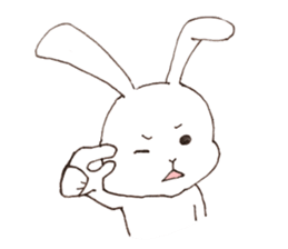 The name of rabbit is Usakichi. sticker #7918523