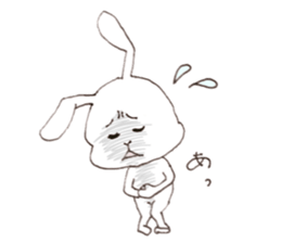 The name of rabbit is Usakichi. sticker #7918530