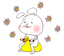 The name of rabbit is Usakichi. sticker #7918532