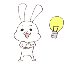 The name of rabbit is Usakichi. sticker #7918533