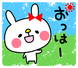 Bunny of pink cheeks. sticker #7918740