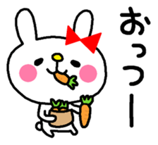 Bunny of pink cheeks. sticker #7918743