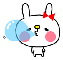 Bunny of pink cheeks. sticker #7918744