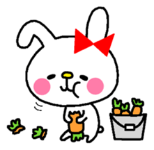 Bunny of pink cheeks. sticker #7918746
