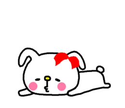 Bunny of pink cheeks. sticker #7918747