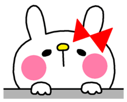 Bunny of pink cheeks. sticker #7918748