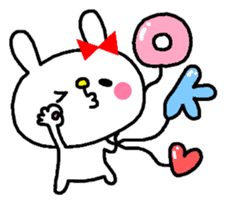 Bunny of pink cheeks. sticker #7918749