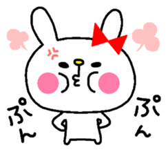 Bunny of pink cheeks. sticker #7918751