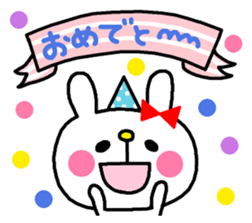 Bunny of pink cheeks. sticker #7918757