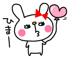 Bunny of pink cheeks. sticker #7918762