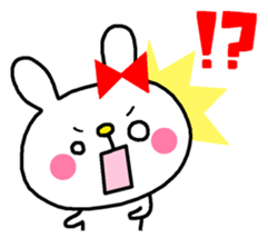 Bunny of pink cheeks. sticker #7918764