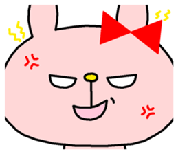 Bunny of pink cheeks. sticker #7918765