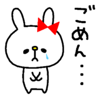 Bunny of pink cheeks. sticker #7918766