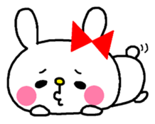 Bunny of pink cheeks. sticker #7918768