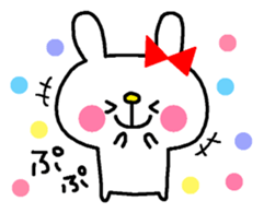 Bunny of pink cheeks. sticker #7918772