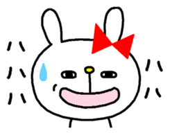 Bunny of pink cheeks. sticker #7918774